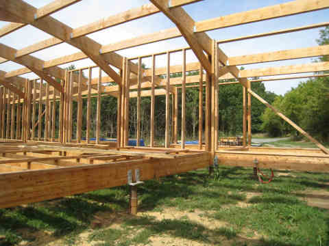 ossature des murs MOB, côté Nord