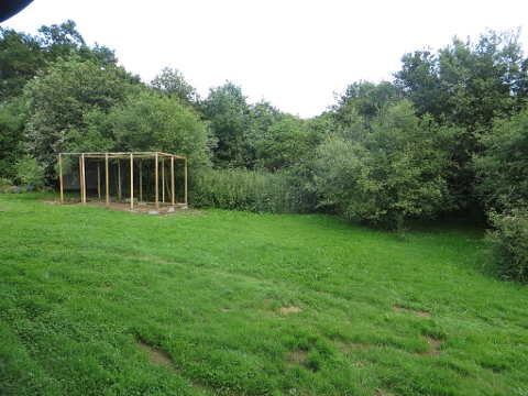 emplacement de l'atelier temporaire, après et avant le démontage