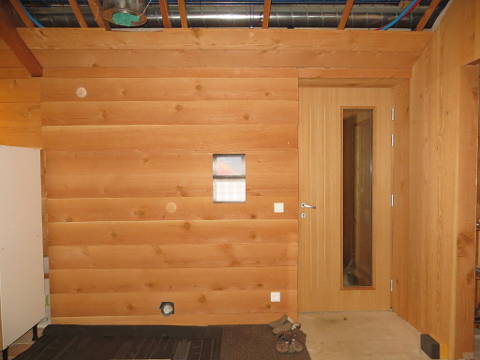 arrivée d'air du poêle, à l'intérieur de la maison