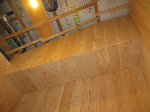 Coffrage avec lambris