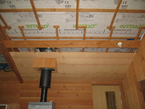 Plafond avec lambris